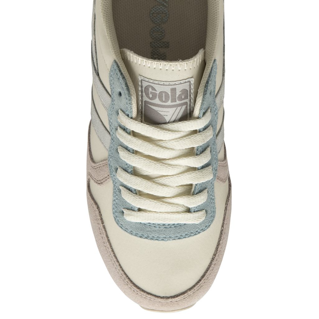 Gola Classics Daytona Quadrant Sneakers Blancas Plateadas Limón España | YRF-139204