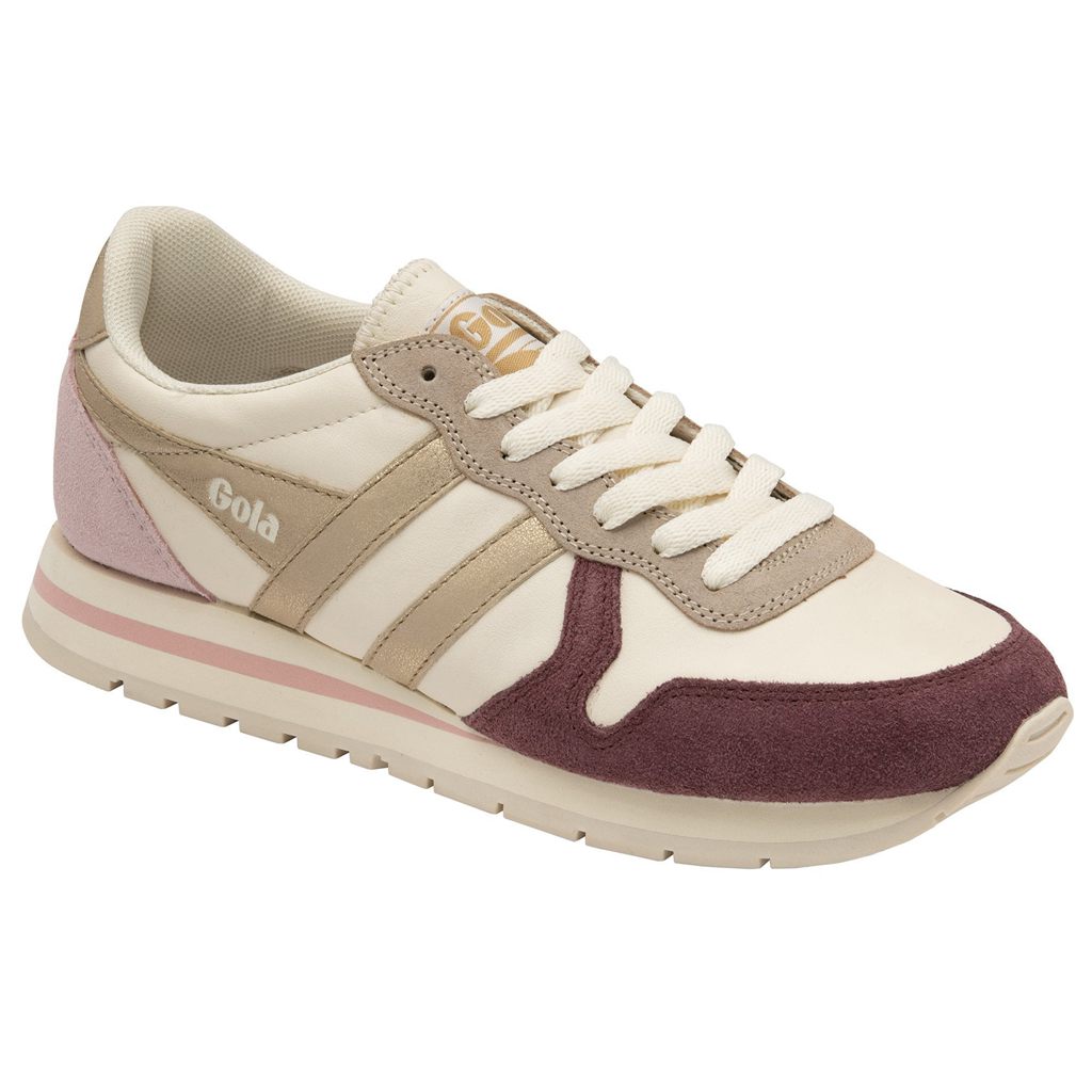 Gola Classics Daytona Quadrant Sneakers Blancas Doradas Rosas España | QKL-589632