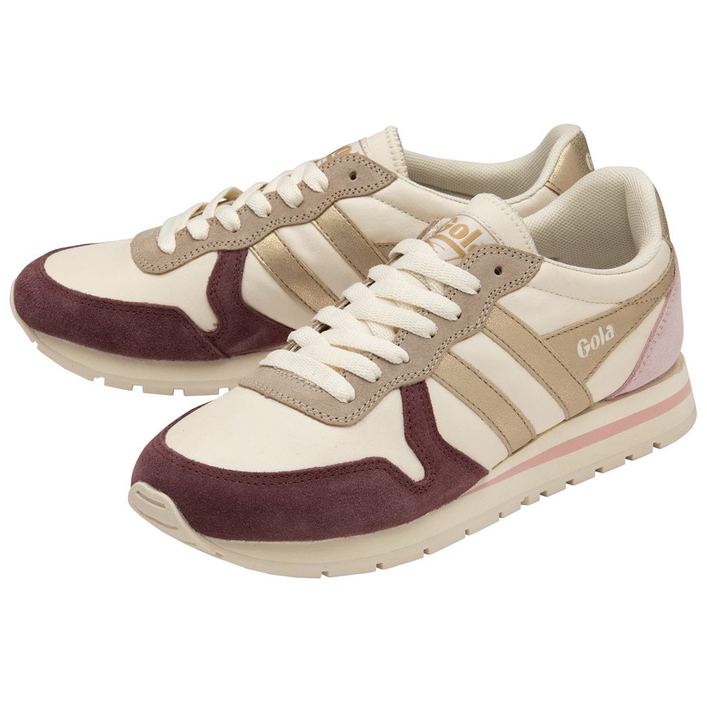Gola Classics Daytona Quadrant Sneakers Blancas Doradas Rosas España | QKL-589632