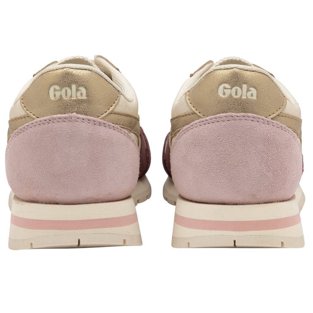Gola Classics Daytona Quadrant Sneakers Blancas Doradas Rosas España | QKL-589632