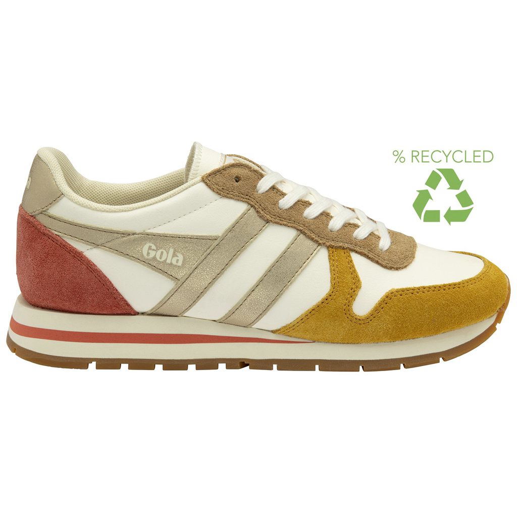 Gola Classics Daytona Quadrant Sneakers Blancas Doradas España | TPR-206713