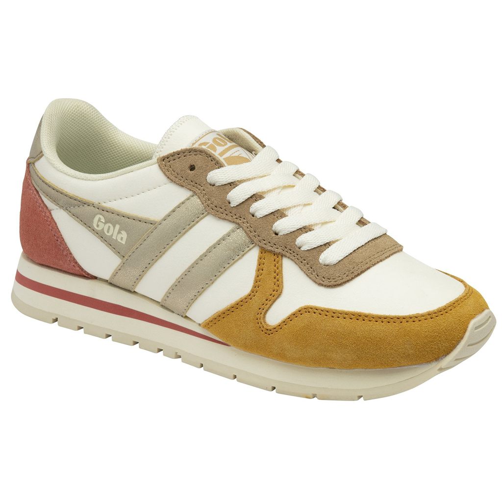 Gola Classics Daytona Quadrant Sneakers Blancas Doradas España | TPR-206713