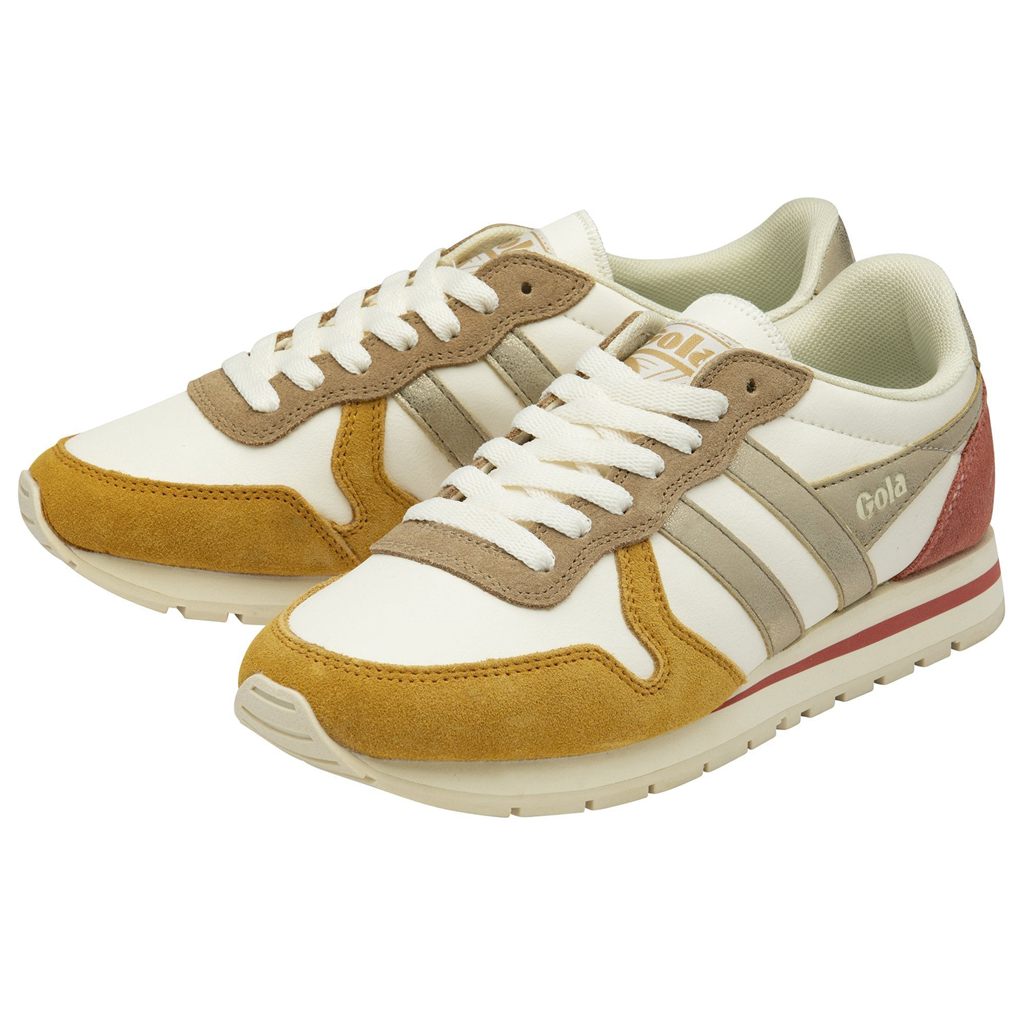 Gola Classics Daytona Quadrant Sneakers Blancas Doradas España | TPR-206713