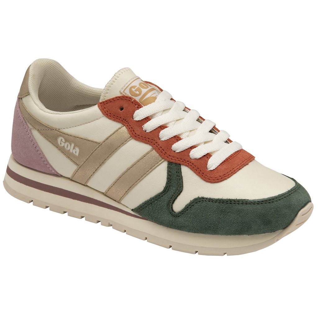 Gola Classics Daytona Quadrant Sneakers Blancas Doradas Rosas España | NTH-130697