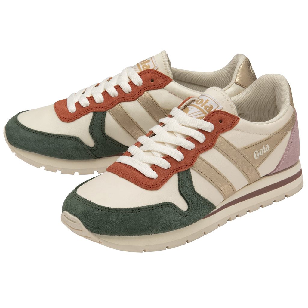 Gola Classics Daytona Quadrant Sneakers Blancas Doradas Rosas España | NTH-130697