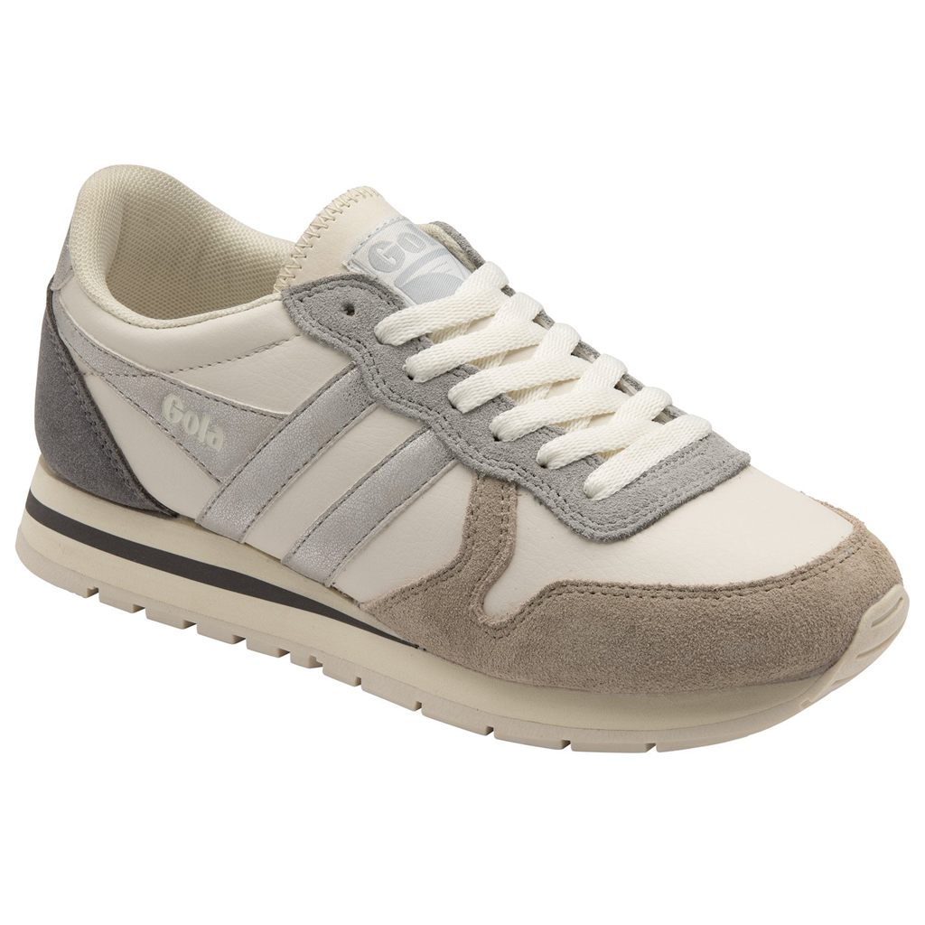 Gola Classics Daytona Quadrant Sneakers Blancas Gris Plateadas España | SEJ-210384