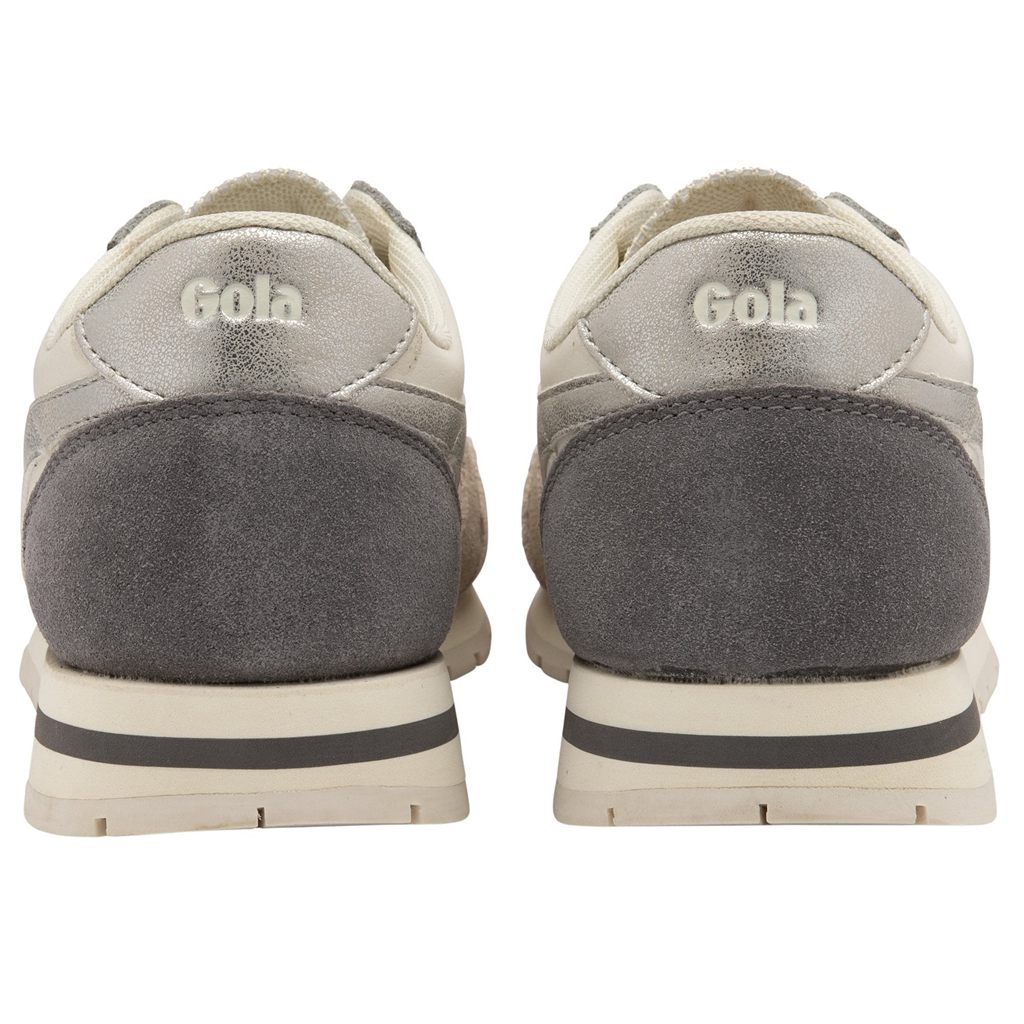 Gola Classics Daytona Quadrant Sneakers Blancas Gris Plateadas España | SEJ-210384