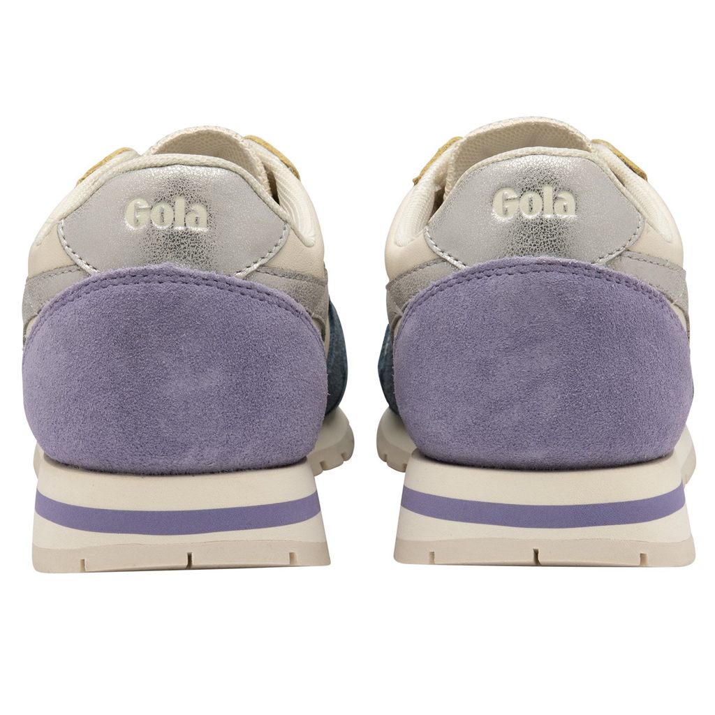 Gola Classics Daytona Quadrant Sneakers Blancas Plateadas Lavanda España | LCX-573298