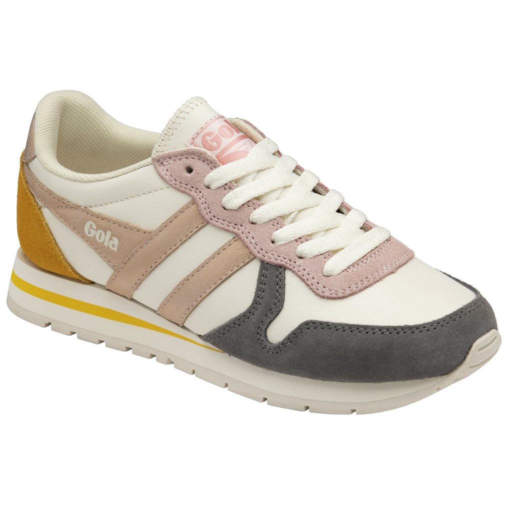 Gola Classics Daytona Quadrant Sneakers Blancas Rosas Doradas España | MUV-017843