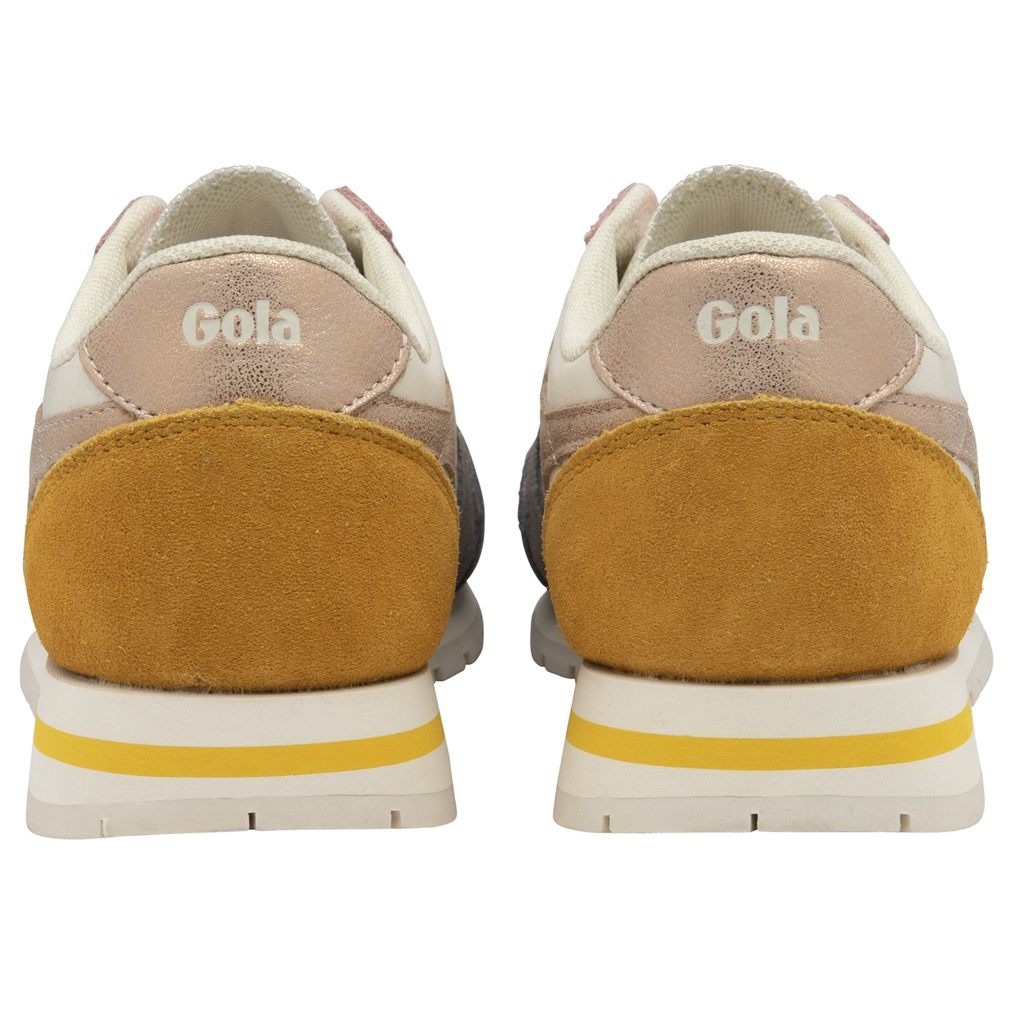 Gola Classics Daytona Quadrant Sneakers Blancas Rosas Doradas España | MUV-017843