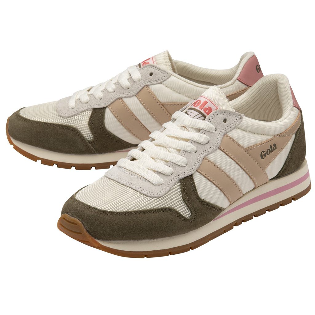 Gola Classics Daytona Sneakers Blancas Kaki Rosas España | PXI-018926