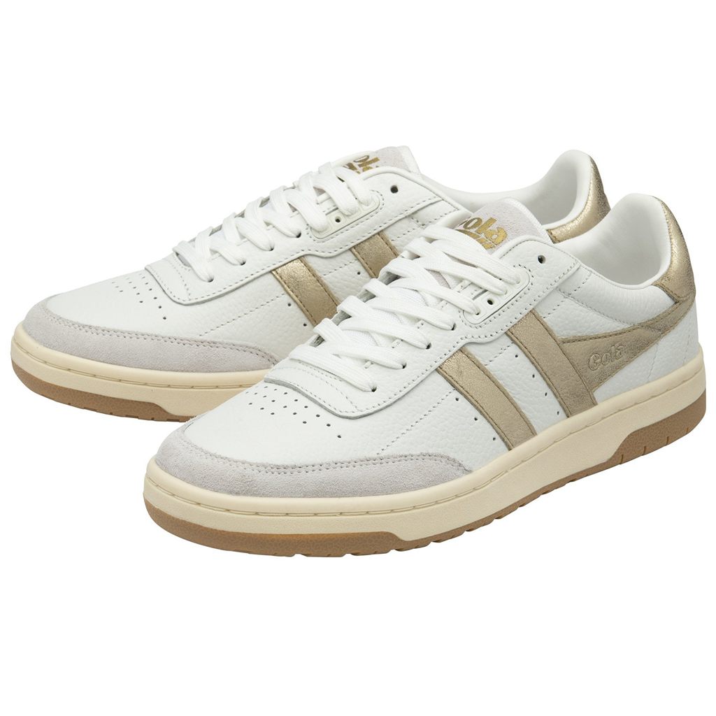 Gola Classics Falcon Mirror Sneakers Blancas Doradas España | VUS-901486