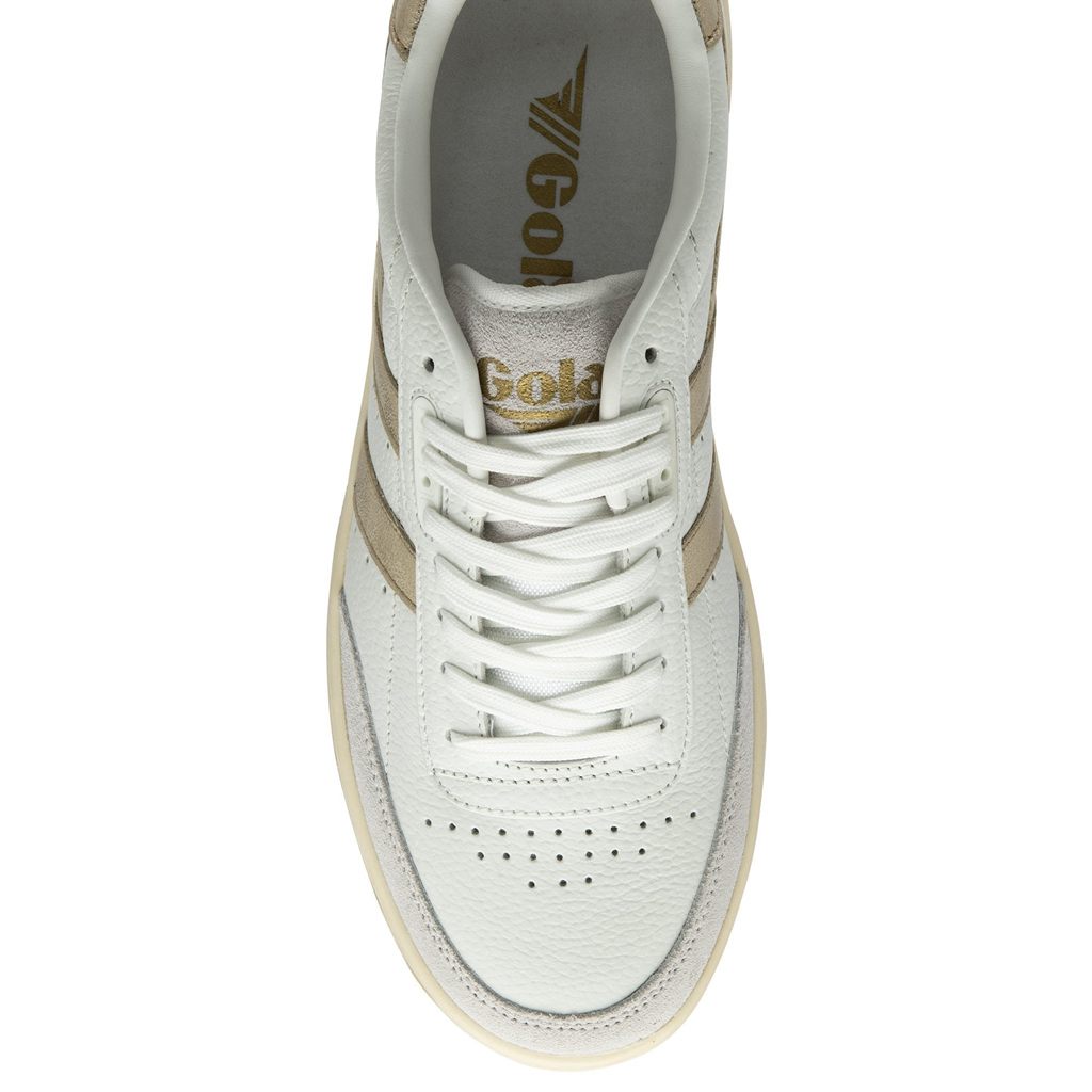 Gola Classics Falcon Mirror Sneakers Blancas Doradas España | VUS-901486