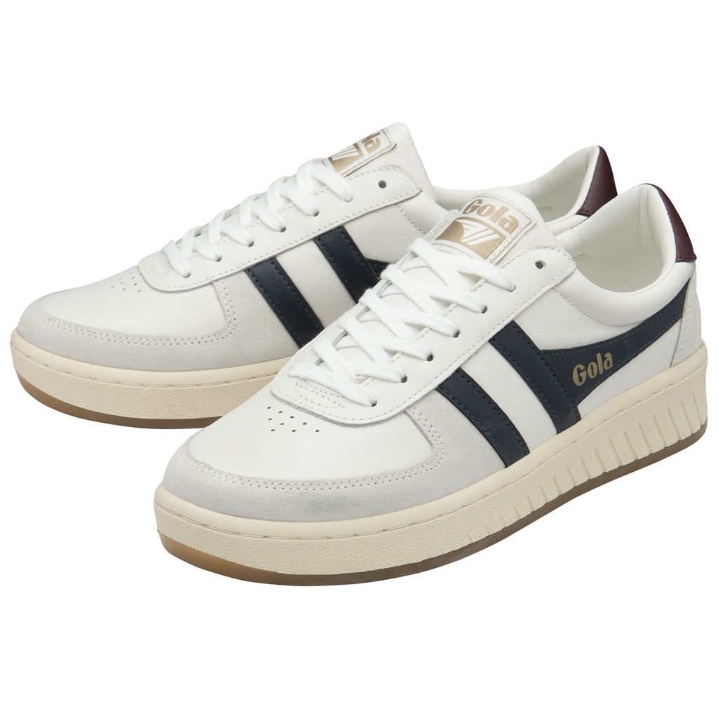 Gola Classics Grandslam Classic Sneakers Blancas Azul Marino Burdeos España | WSR-024816