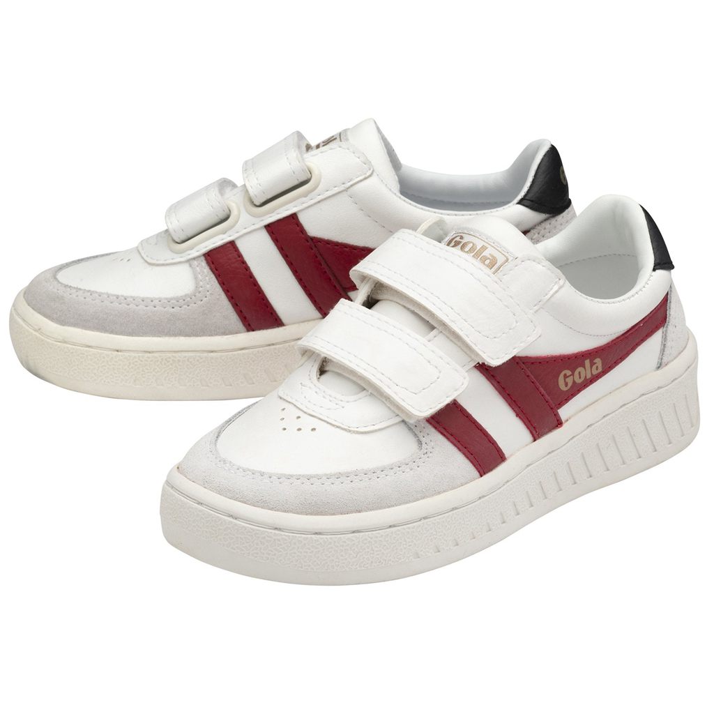 Gola Classics Grandslam Classic Strap Sneakers Blancas Rojas Oscuro Negras España | TUG-685793