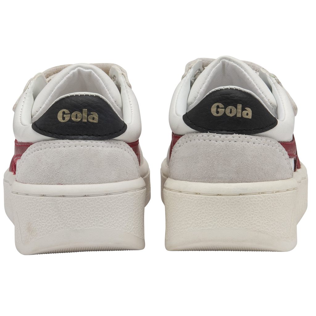 Gola Classics Grandslam Classic Strap Sneakers Blancas Rojas Oscuro Negras España | TUG-685793