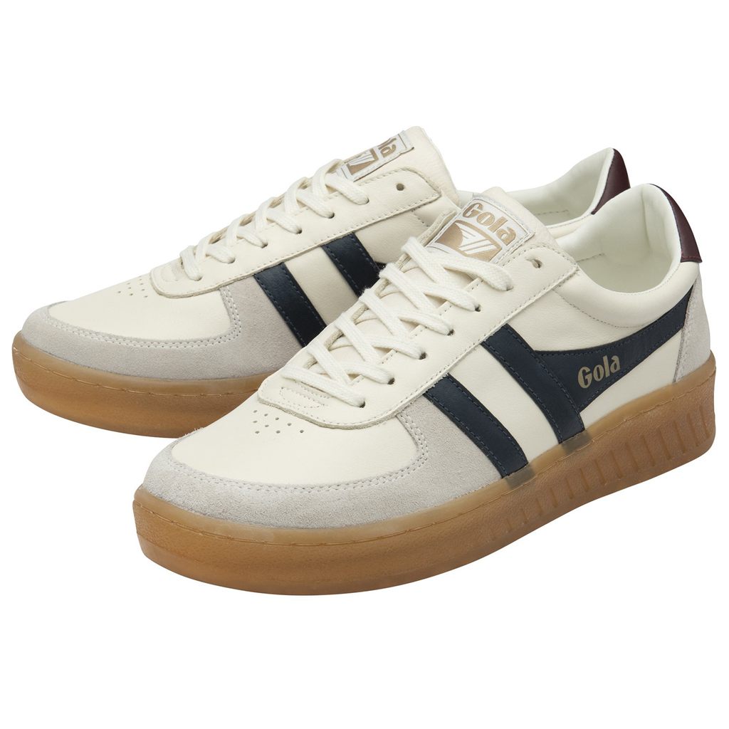 Gola Classics Grandslam Elite Sneakers Blancas Azul Marino Burdeos España | FYB-018357