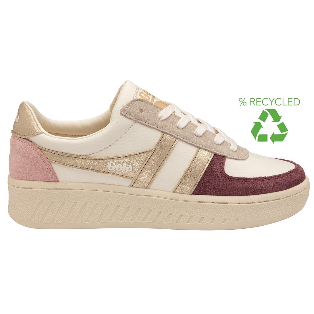 Gola Classics Grandslam Quadrant Sneakers Blancas Doradas Rosas España | VBA-038762