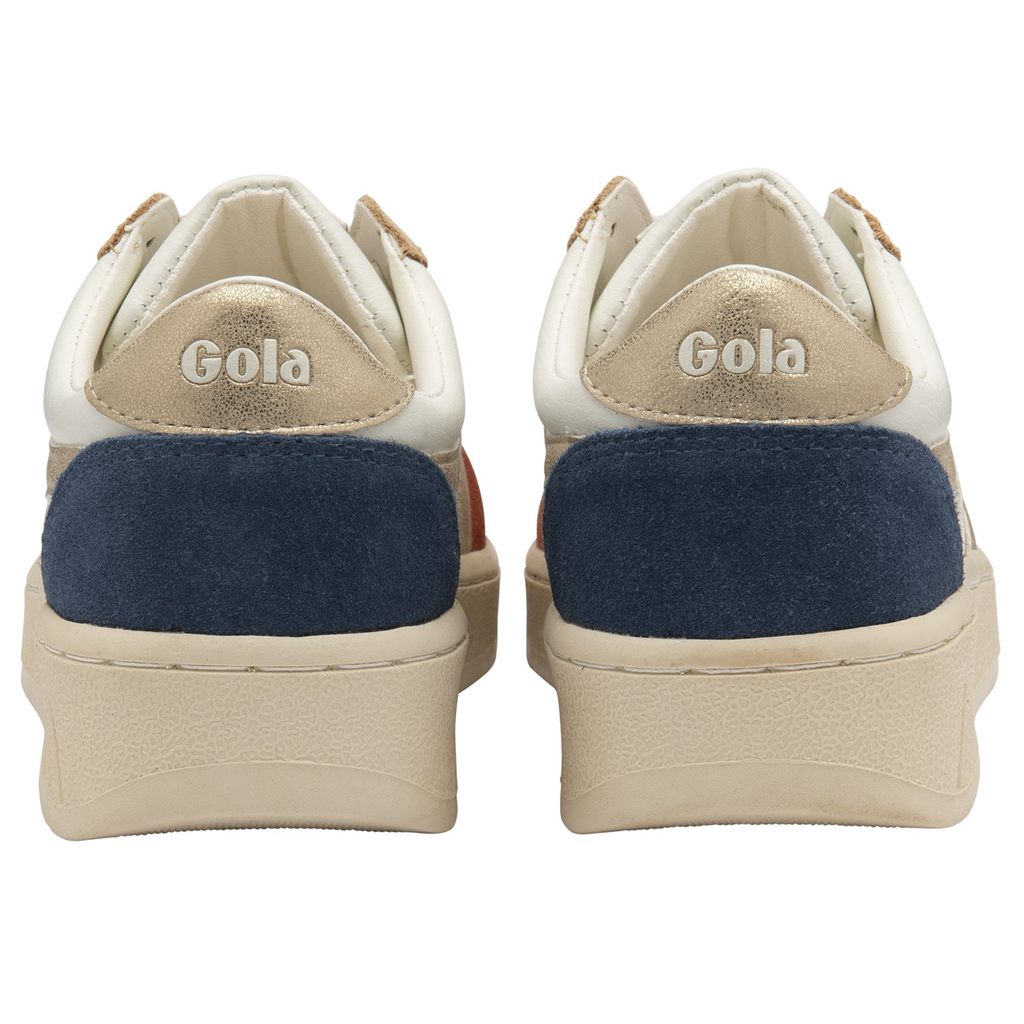 Gola Classics Grandslam Quadrant Sneakers Blancas Naranjas Doradas España | VZW-680129