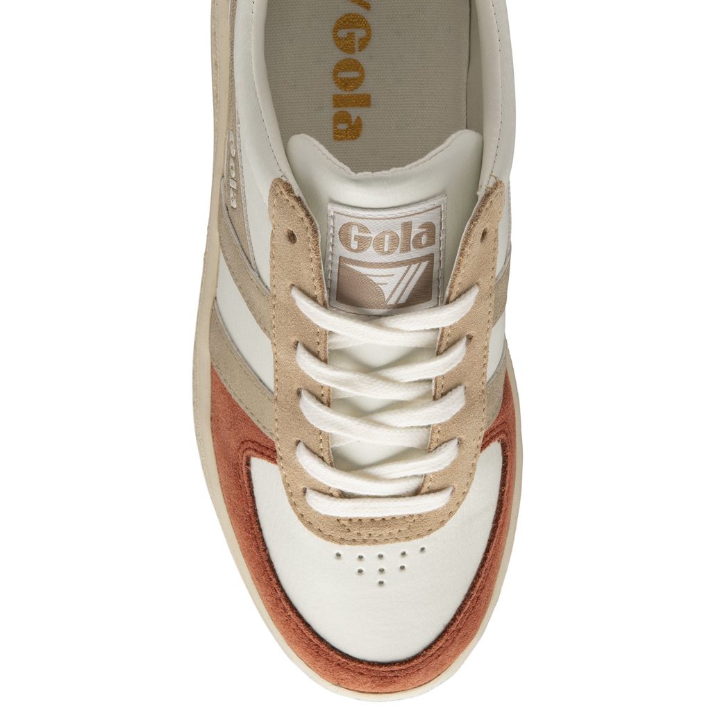 Gola Classics Grandslam Quadrant Sneakers Blancas Naranjas Doradas España | VZW-680129