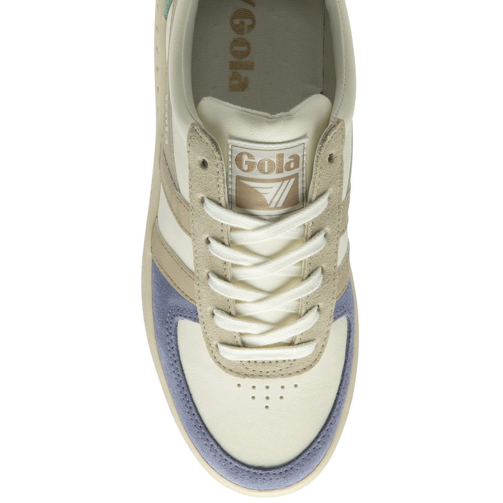 Gola Classics Grandslam Quadrant Sneakers Blancas Lavanda Doradas Verde España | XWP-596478