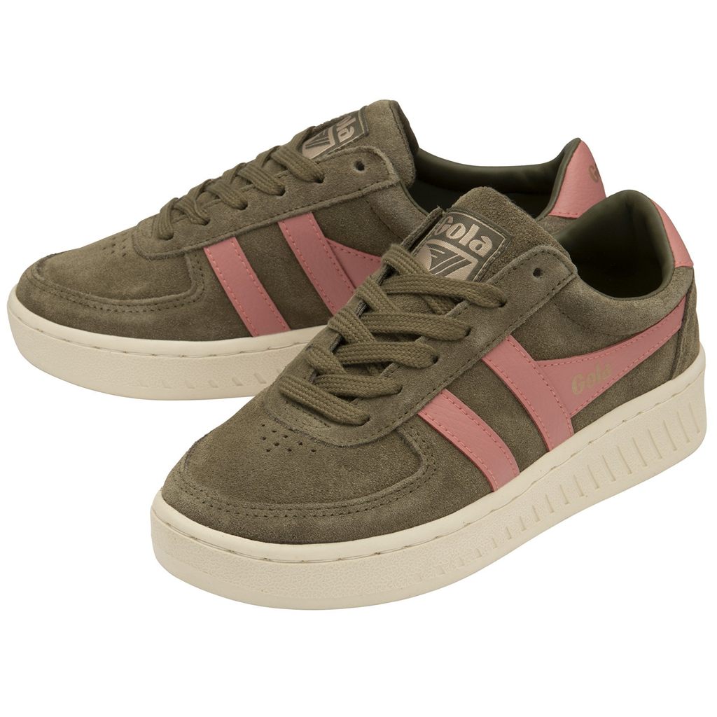 Gola Classics Grandslam Suede Sneakers Kaki Coral Rosas España | KBV-739206