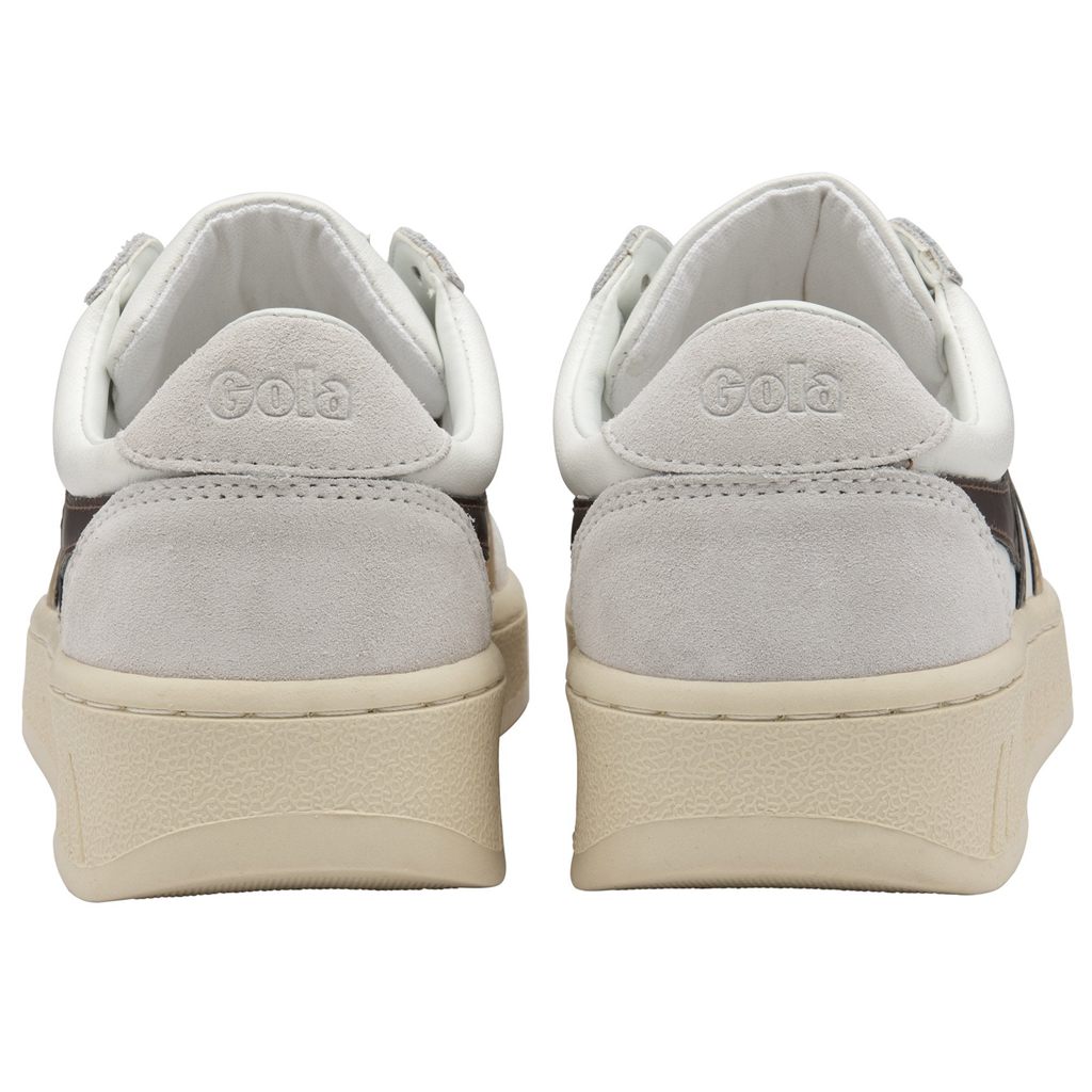 Gola Classics Grandslam Trident Metallic Sneakers Blancas Doradas España | SKR-236458