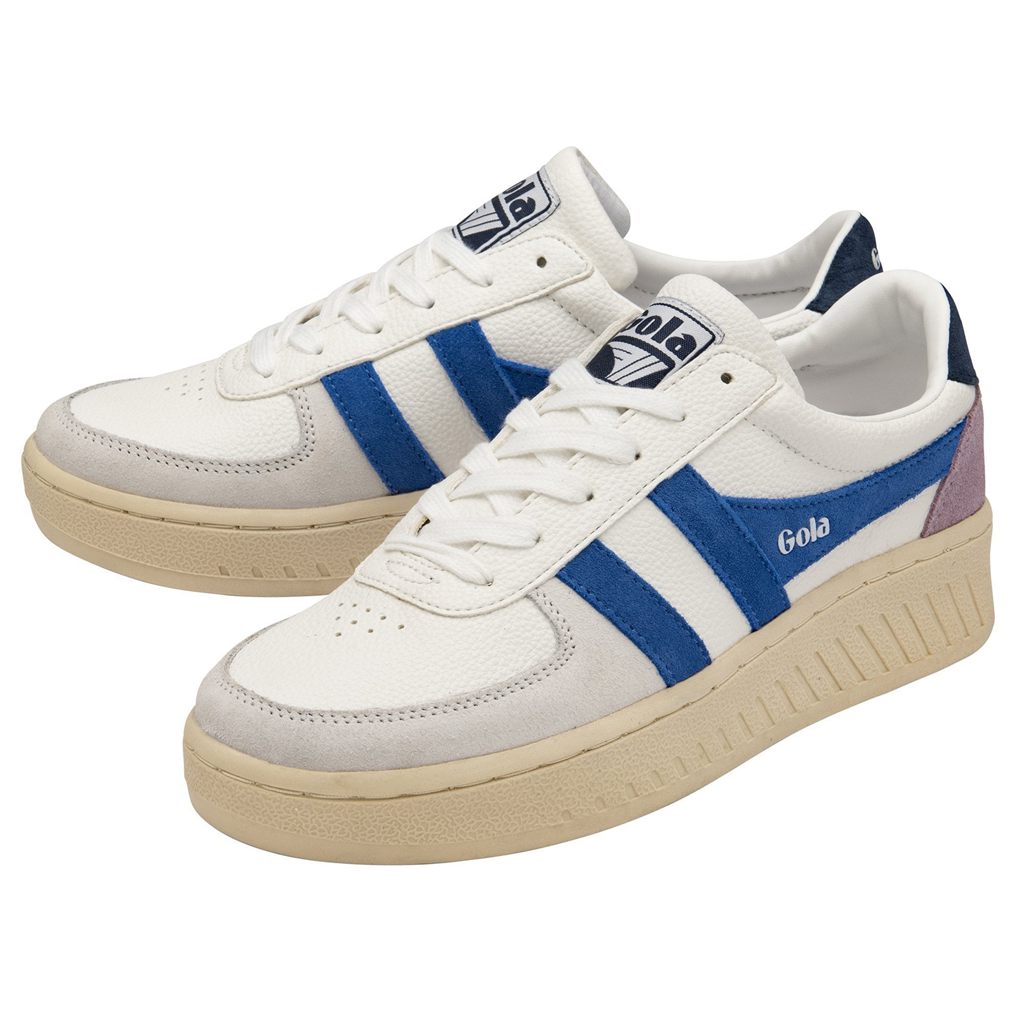 Gola Classics Grandslam Trident Sneakers Blancas Azul Marino España | NOX-789524