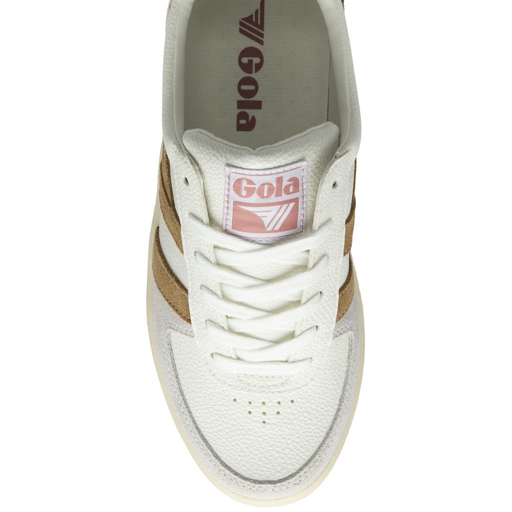 Gola Classics Grandslam Trident Sneakers Blancas Marrones Rosas España | GHK-105723