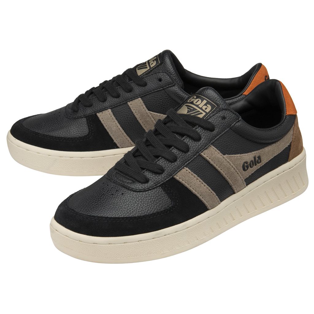 Gola Classics Grandslam Trident Sneakers Negras Naranjas España | BTQ-485102