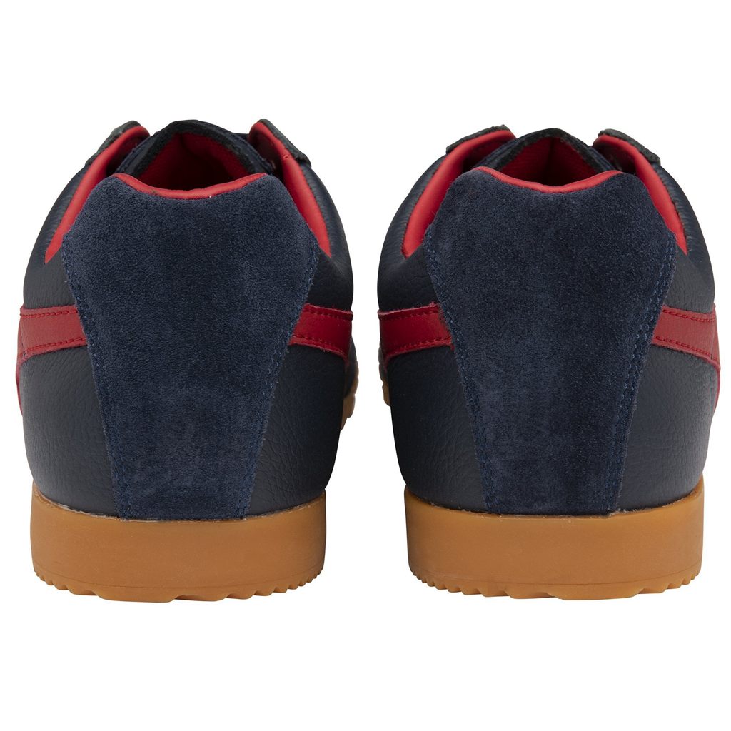 Gola Classics Harrier Leather Sneakers Azul Marino Rojas Oscuro Rojas Oscuro España | OFK-542801
