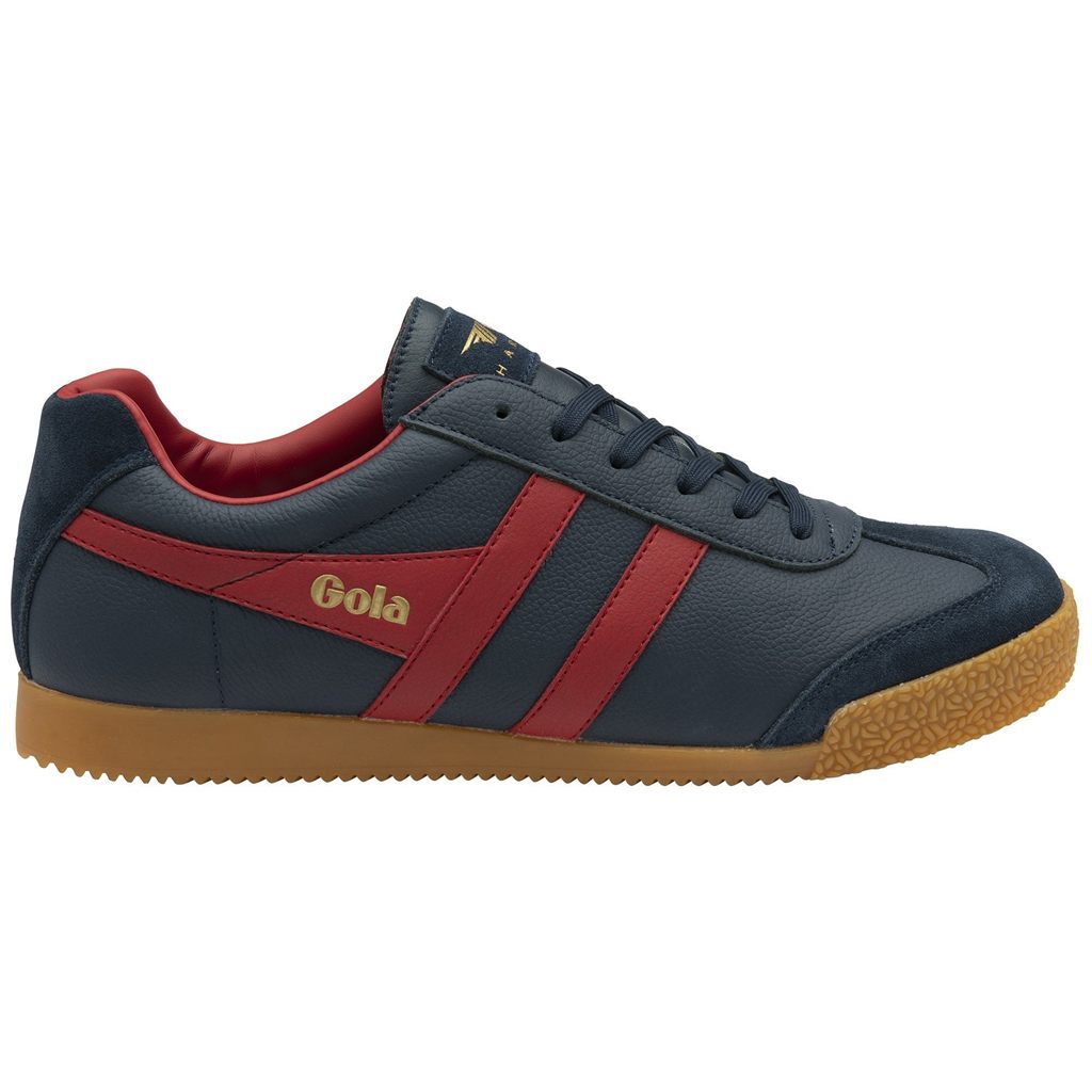 Gola Classics Harrier Leather Sneakers Azul Marino Rojas Oscuro Rojas Oscuro España | OFK-542801