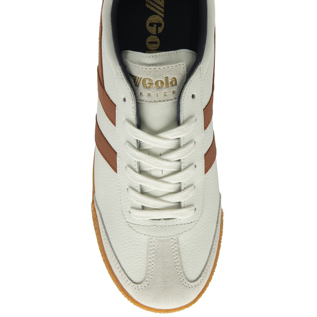 Gola Classics Harrier Leather Sneakers Blancas Naranjas Azul Marino España | FKA-860594