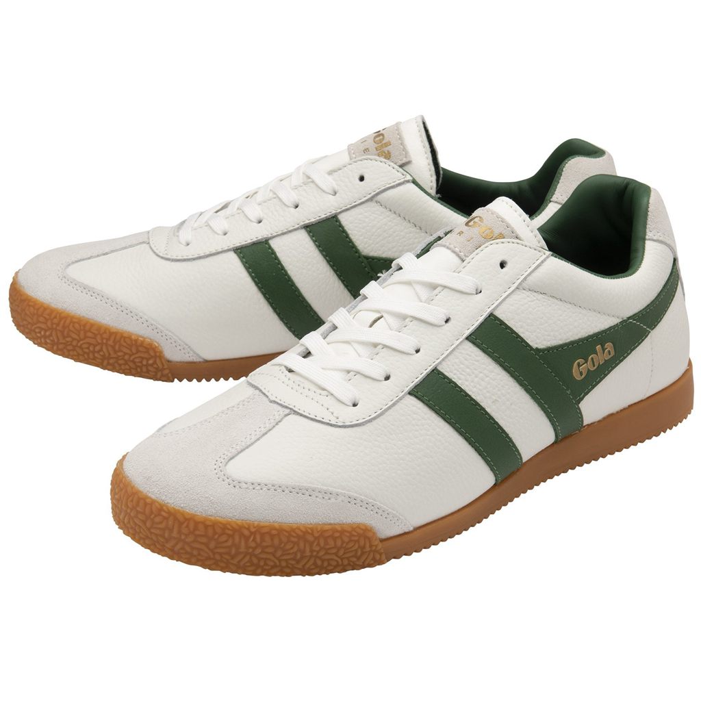 Gola Classics Harrier Leather Sneakers Blancas Verde Verde España | TEZ-873015