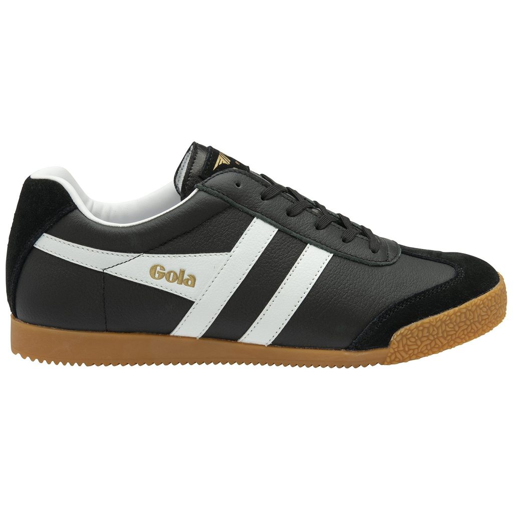 Gola Classics Harrier Leather Sneakers Negras Blancas Blancas España | WQO-891632