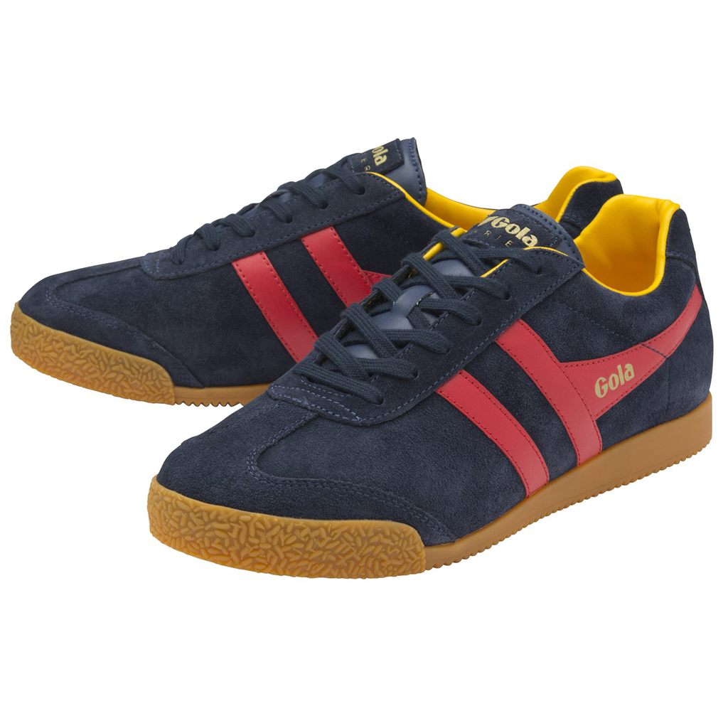 Gola Classics Harrier Suede Sneakers Azul Marino Rojas España | PVY-635298