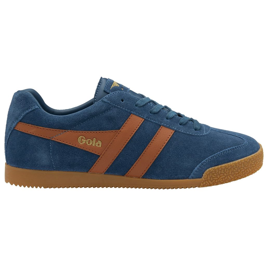 Gola Classics Harrier Suede Sneakers Azules Naranjas España | WZQ-345816