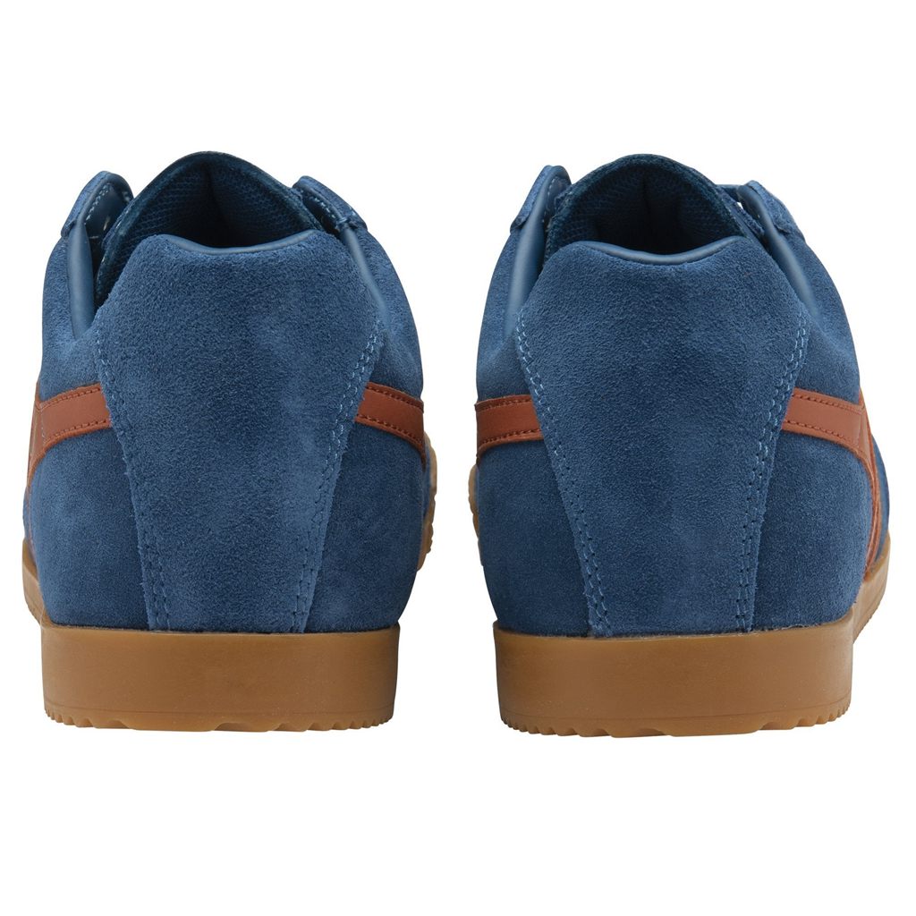 Gola Classics Harrier Suede Sneakers Azules Naranjas España | WZQ-345816