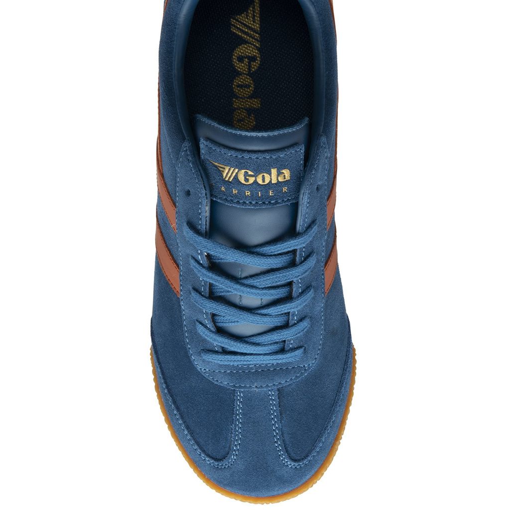 Gola Classics Harrier Suede Sneakers Azules Naranjas España | WZQ-345816