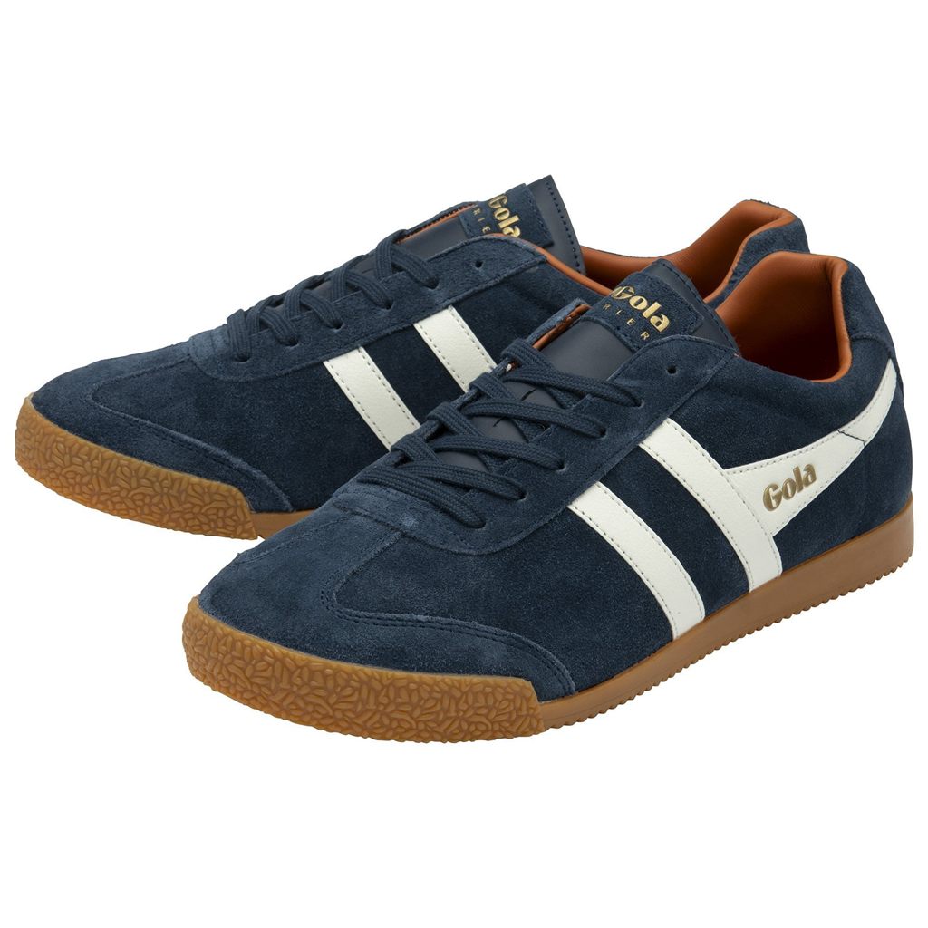 Gola Classics Harrier Suede Sneakers Azul Marino Blancas Naranjas España | TCD-836751