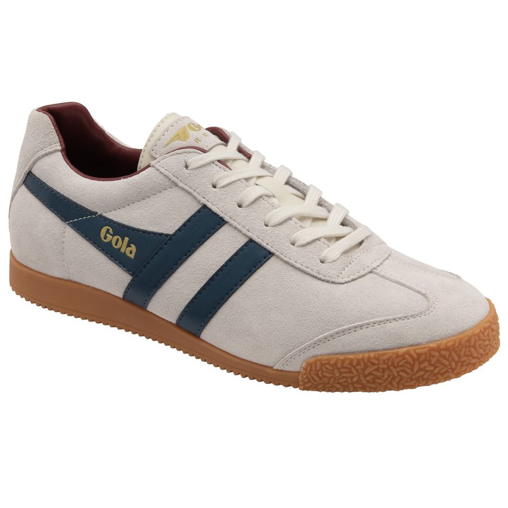 Gola Classics Harrier Suede Sneakers Blancas Azules Rojas Oscuro España | HBX-032564