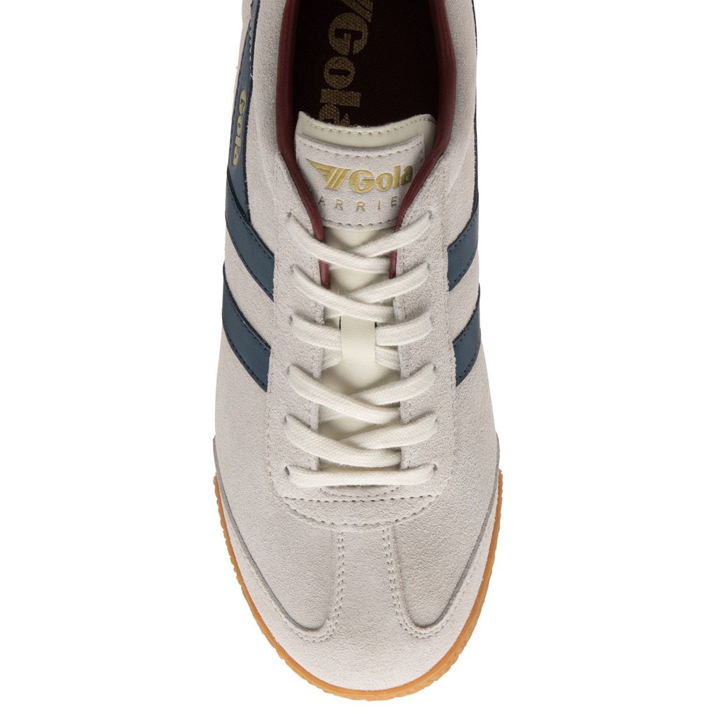 Gola Classics Harrier Suede Sneakers Blancas Azules Rojas Oscuro España | HBX-032564