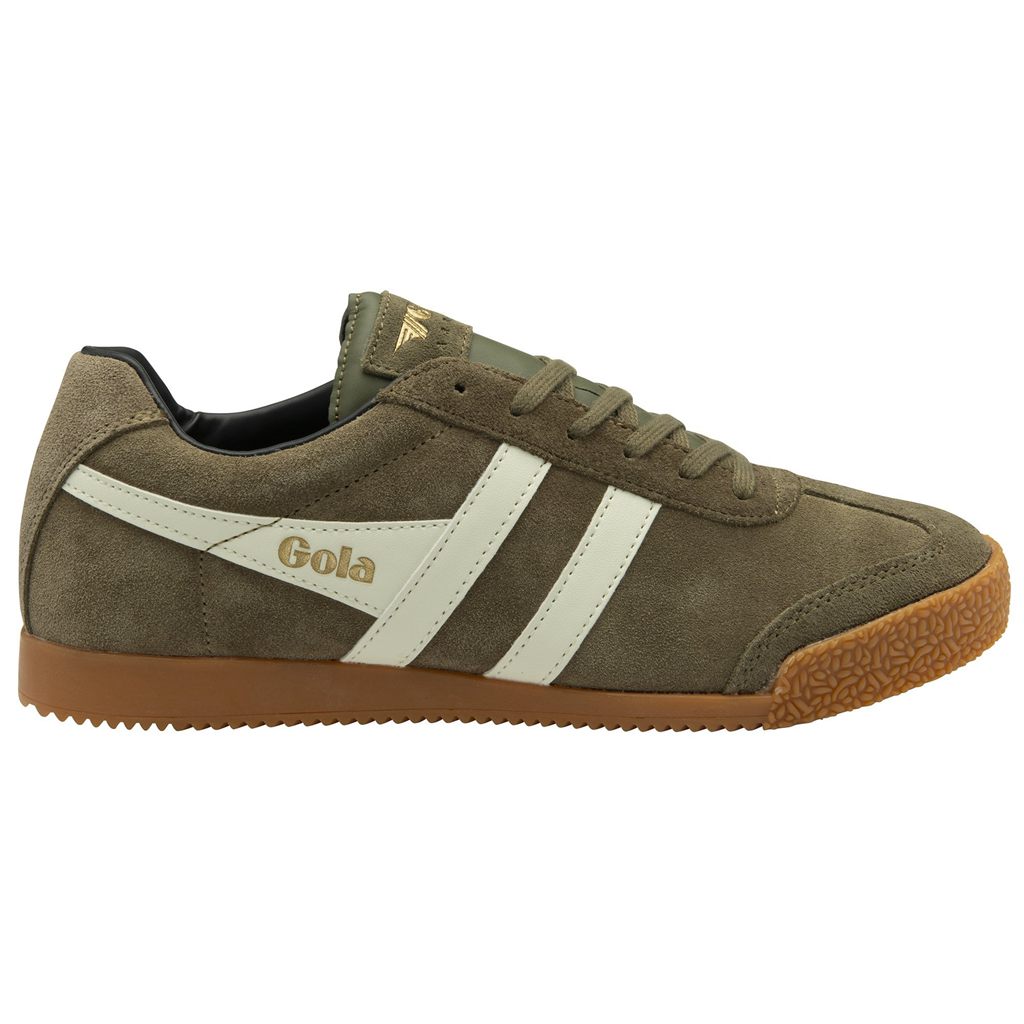 Gola Classics Harrier Suede Sneakers Kaki Blancas Negras España | JXC-097685