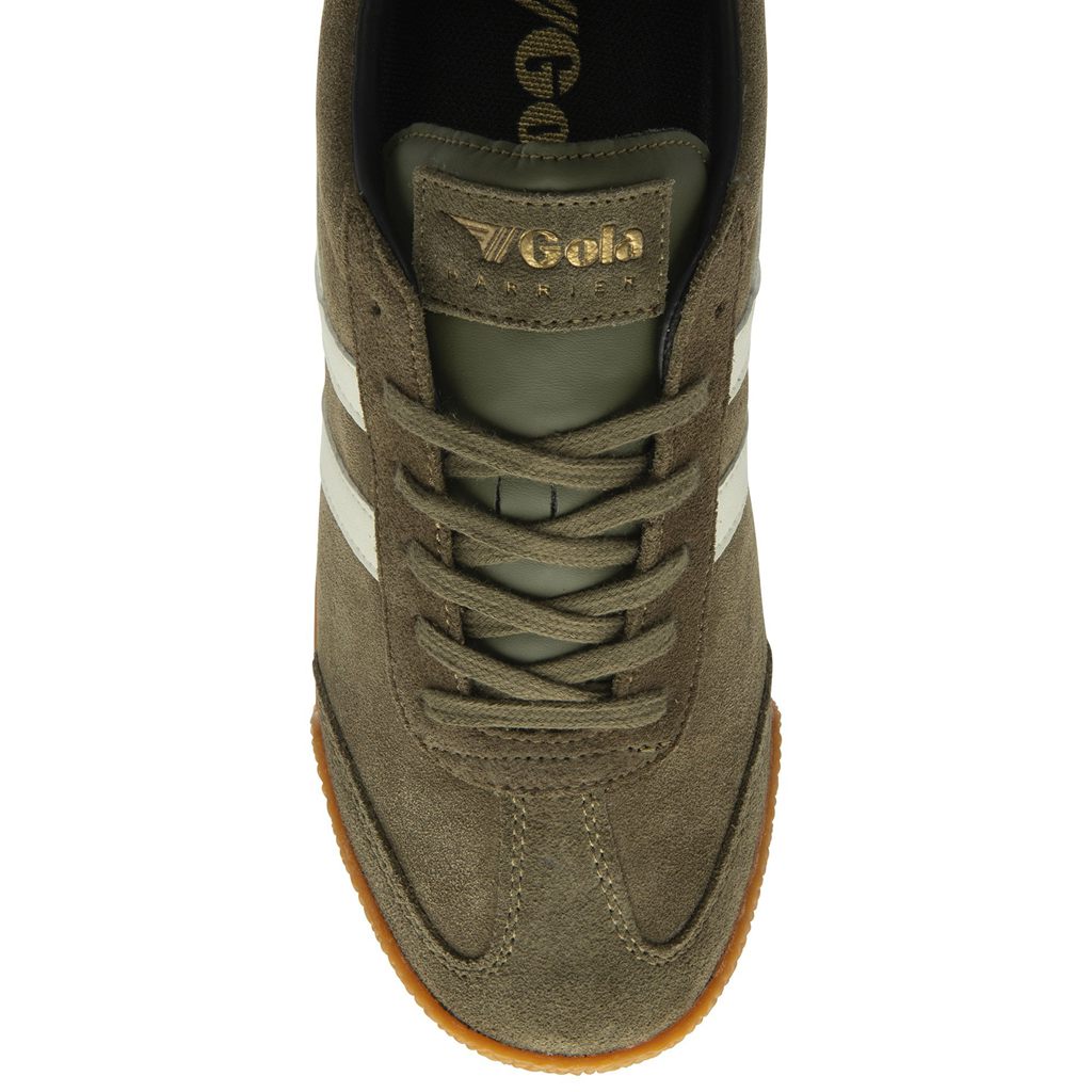 Gola Classics Harrier Suede Sneakers Kaki Blancas Negras España | JXC-097685