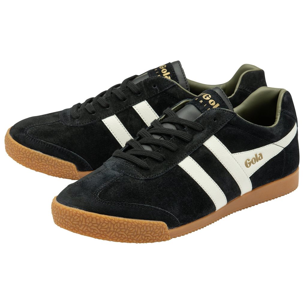 Gola Classics Harrier Suede Sneakers Negras Blancas Kaki España | PDT-534972