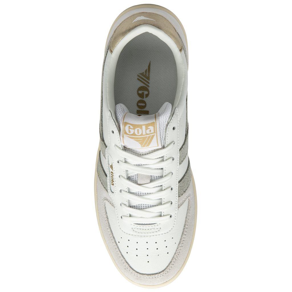 Gola Classics Hawk Sneakers Blancas Gris Claro Doradas España | FAD-915708