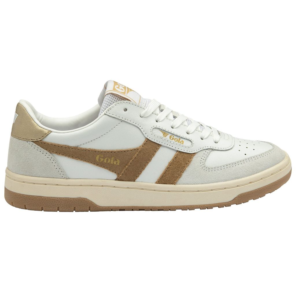 Gola Classics Hawk Sneakers Blancas Verde Menta Doradas España | JSE-065918
