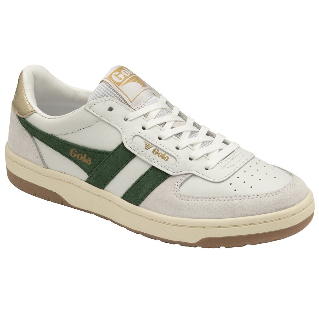 Gola Classics Hawk Sneakers Blancas Verde Oscuro Doradas España | ENH-460371