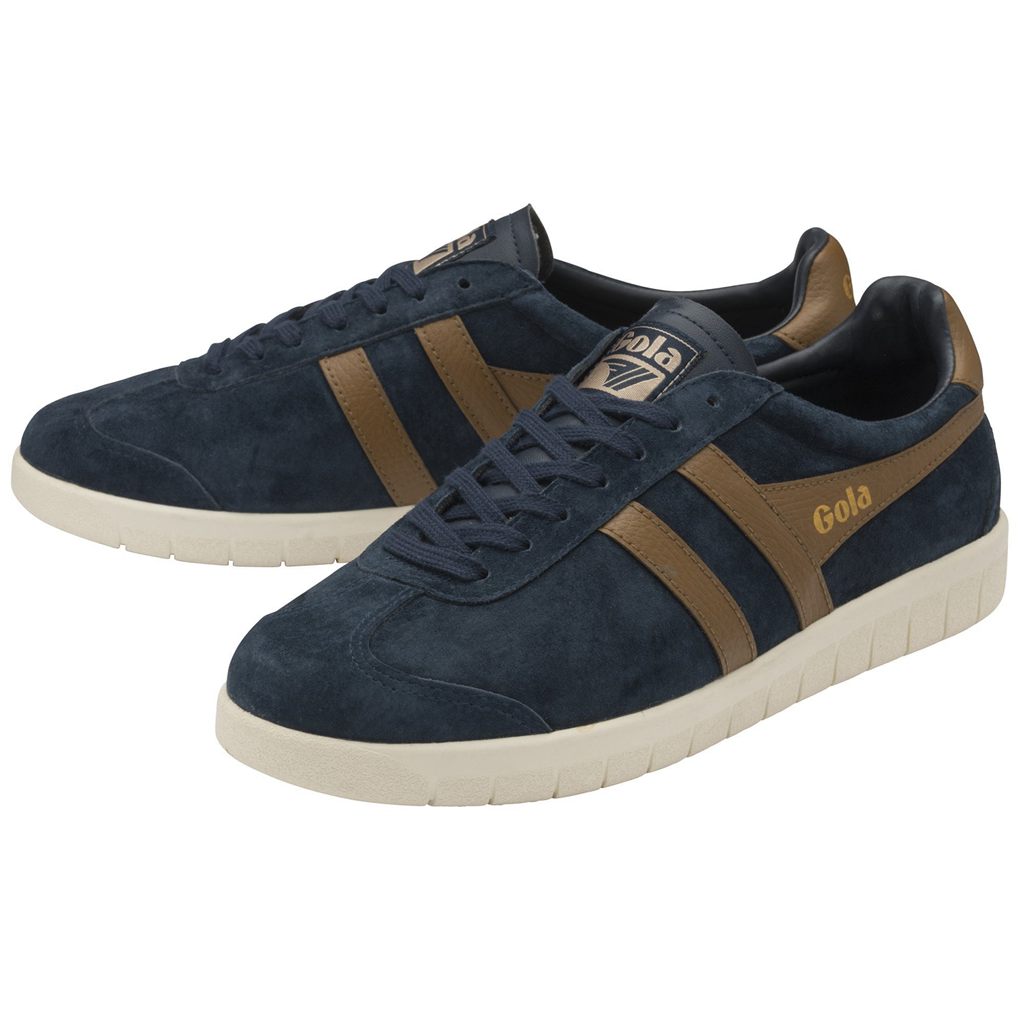Gola Classics Hurricane Suede Sneakers Azul Marino Blancas España | VHU-435216