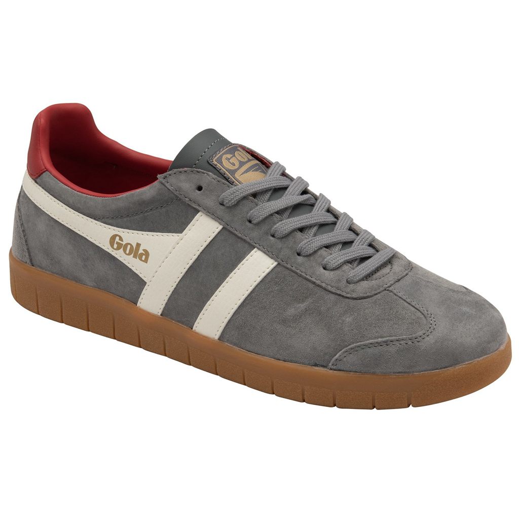 Gola Classics Hurricane Suede Sneakers Blancas Rojas Oscuro España | CXG-815703